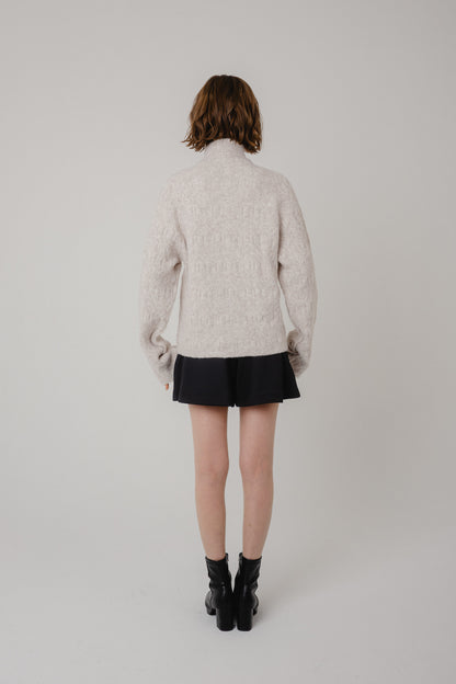 Soft High-Neck Textured Knit