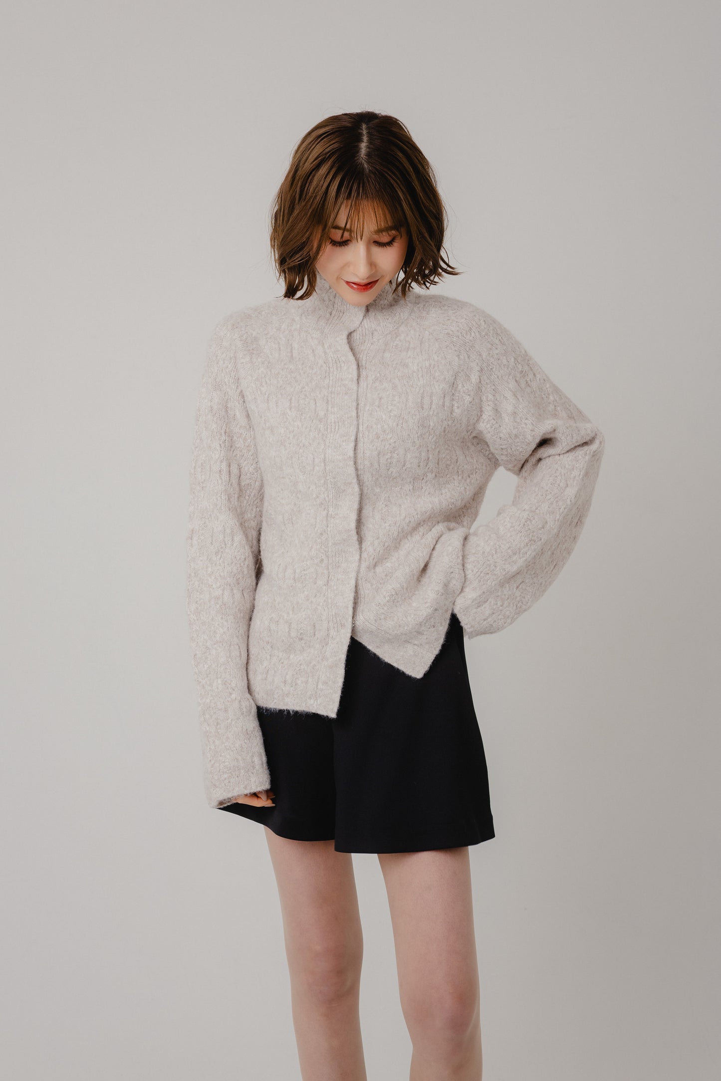 Soft High-Neck Textured Knit