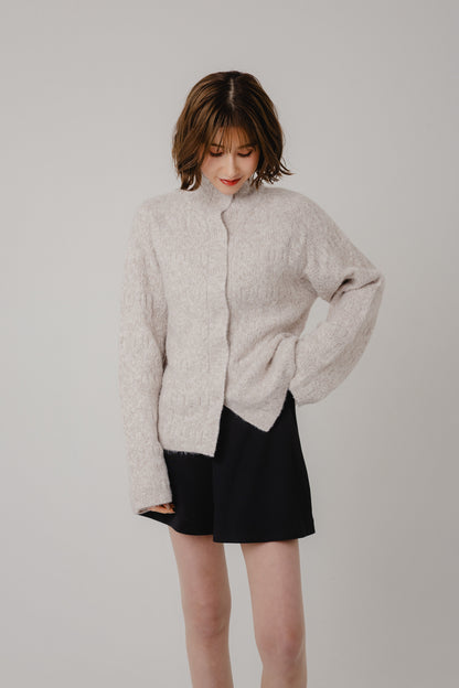 Soft High-Neck Textured Knit
