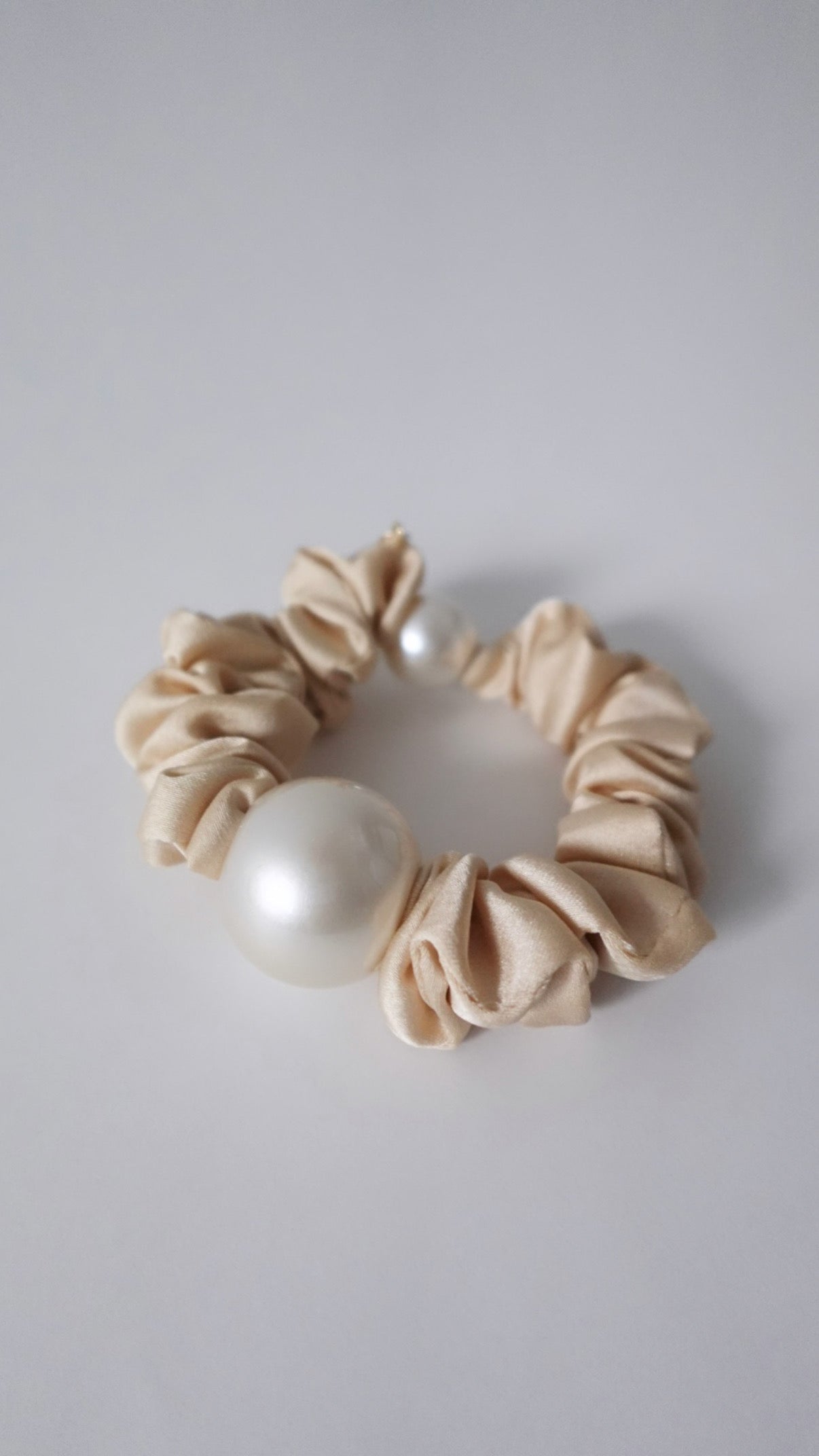 Dual Pearl Chouchou (Beige)