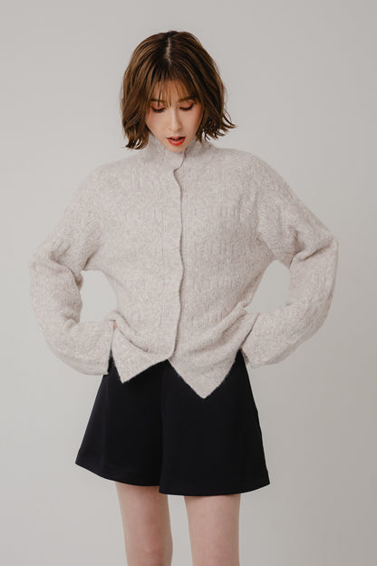 Soft High-Neck Textured Knit