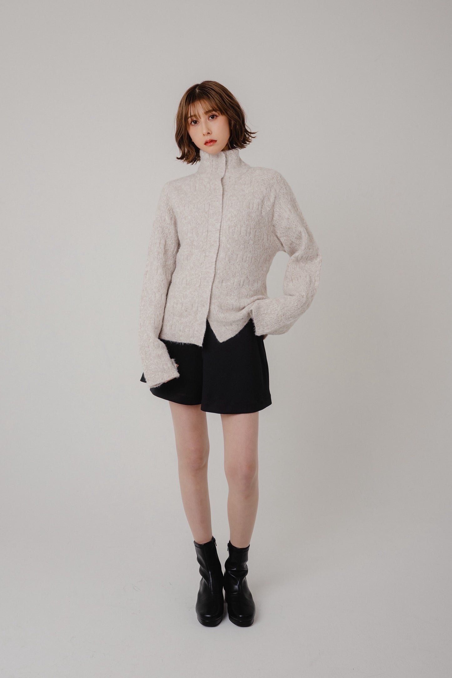 Soft High-Neck Textured Knit