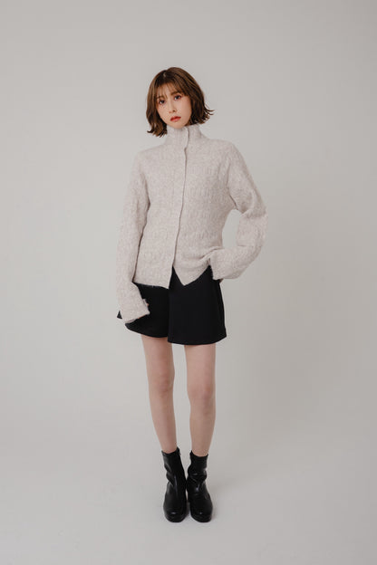 Soft High-Neck Textured Knit