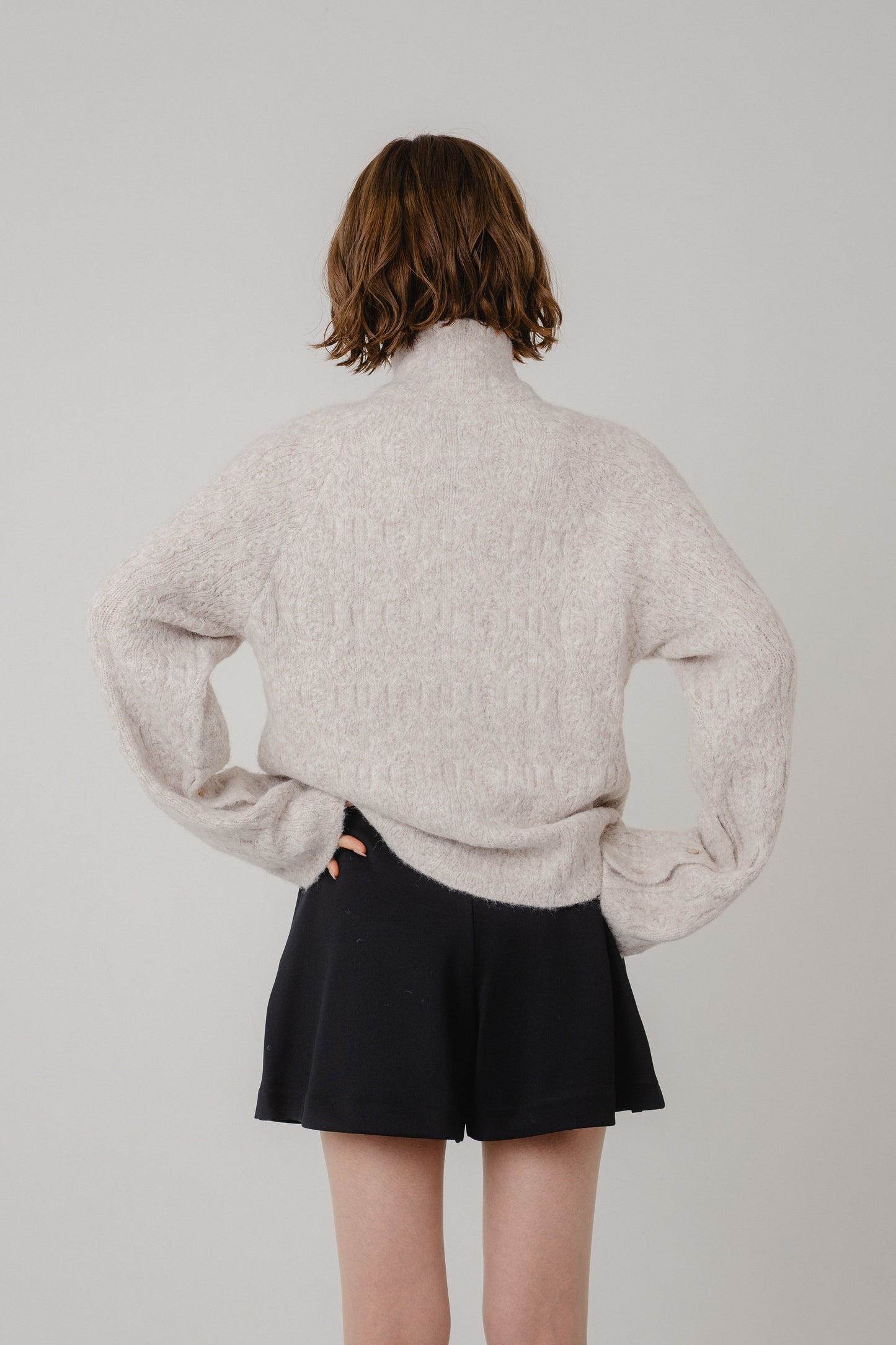 Soft High-Neck Textured Knit