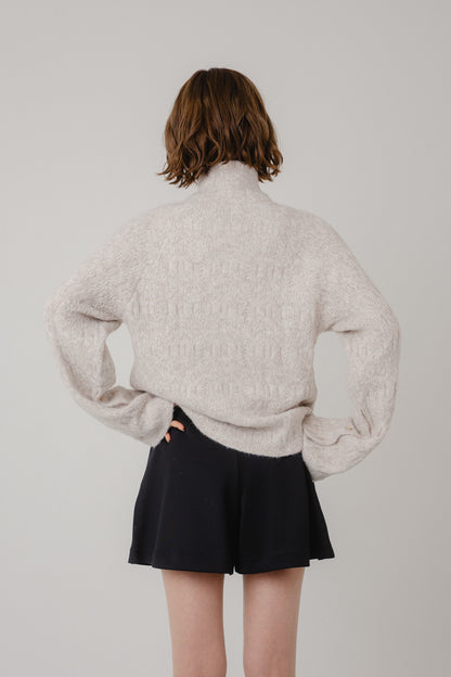 Soft High-Neck Textured Knit