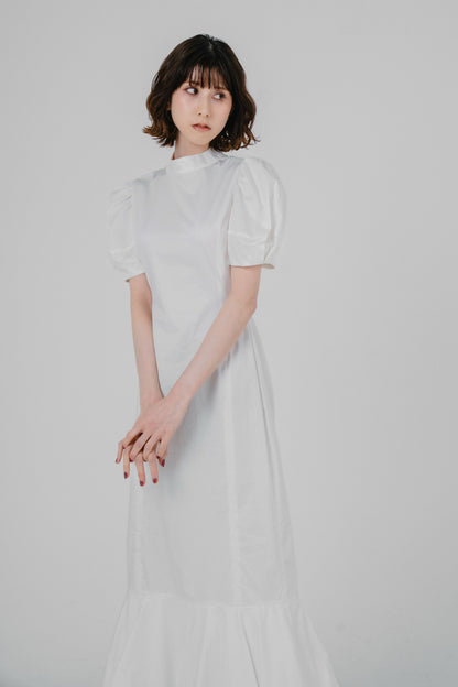 puff sleeve balloon hem dress