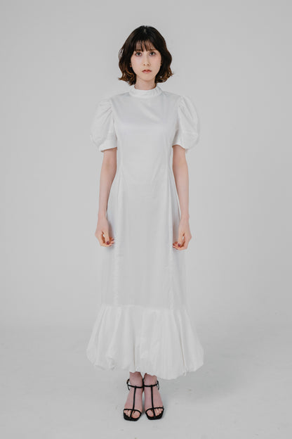 puff sleeve balloon hem dress