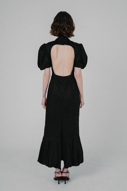 puff sleeve balloon hem dress