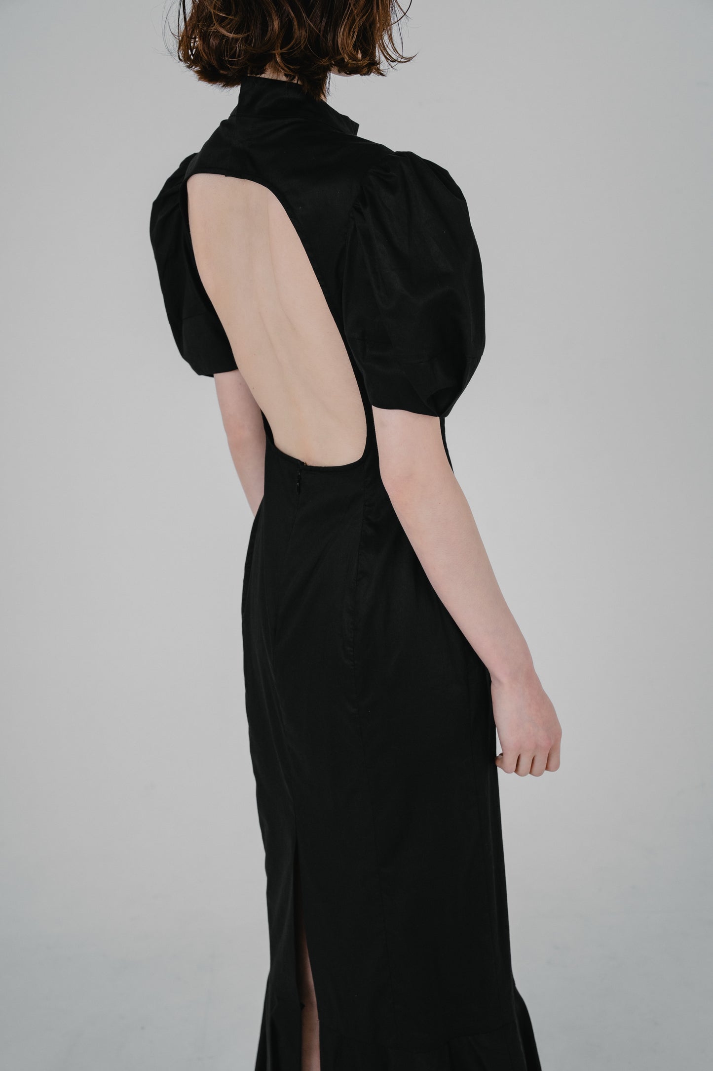 puff sleeve balloon hem dress