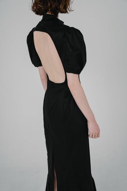 puff sleeve balloon hem dress