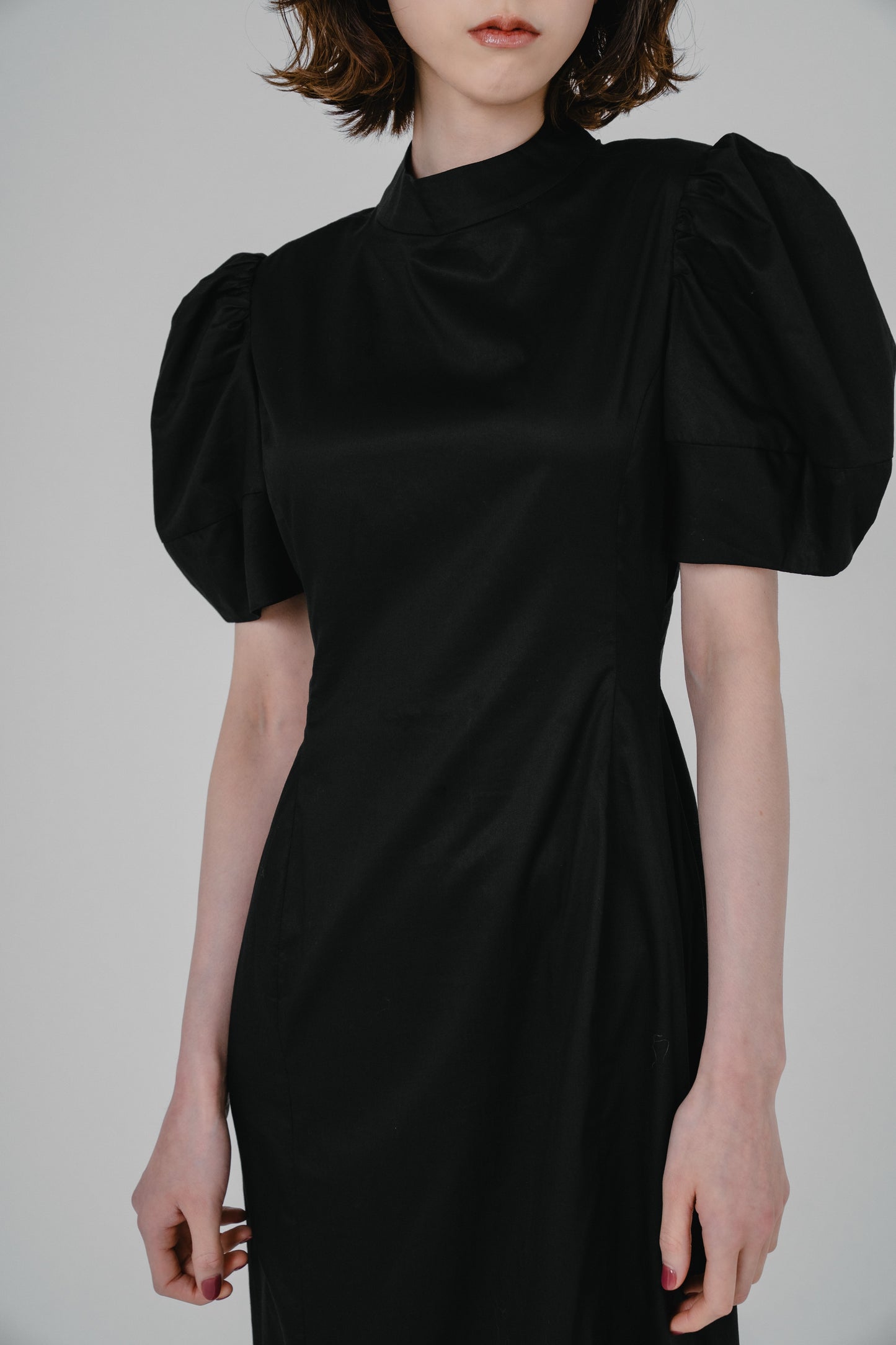 puff sleeve balloon hem dress